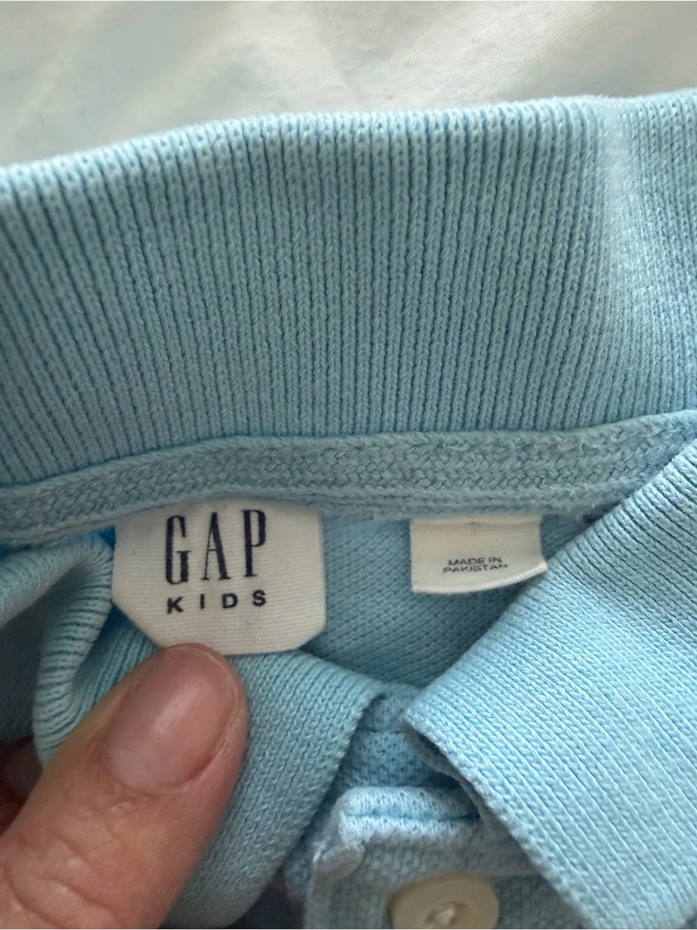 GAP Light Blue Long Sleeve Polo Top for Kids
